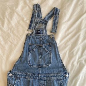 GAP CROPPED PATCHWORK OVERALLS